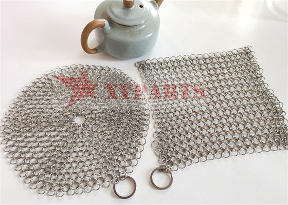 SUS316 Rings Chainmail Cast Iron Pan Scrubber Food Grade