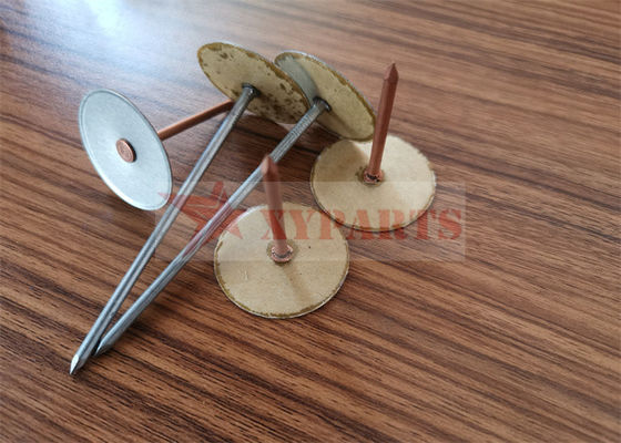 Bahan Bangunan Rook Wool Isolasi Fastener Thermal CD Weld Nails Dengan Cupped Base