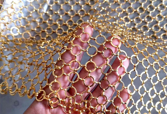 Kain Payet Emas S Hook Ring Mesh Tirai Untuk Layar Isolasi Tangga