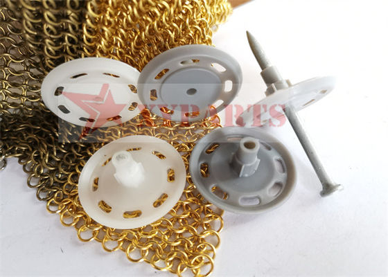 Shooting Nail Pre Mounted Plastic Isolasi Washer 35 Mm