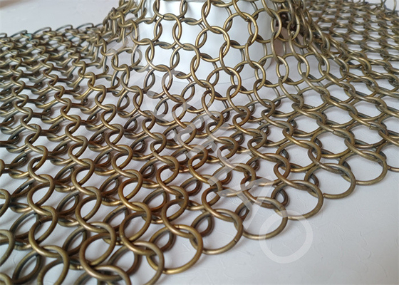 Desain Dan Pembuatan Stainless Steel Ring Metal Mesh Curtain 1.2x10mm