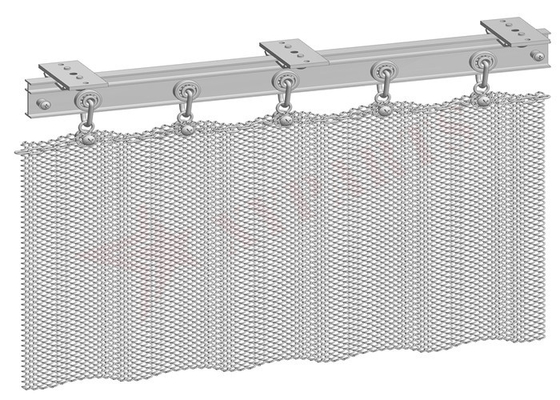 Aluminium Coil 1.2mm Metal Mesh Curtain Dengan Warna Emas Atau Perunggu Atau Tembaga