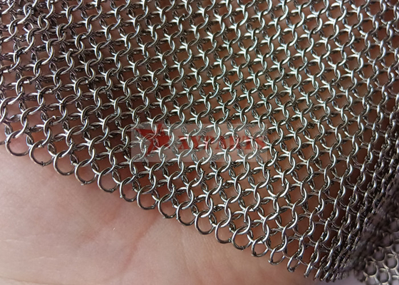 Stainless Steel Chain Braided Ring Mesh Dengan Jenis Cincin Welded Dan Non Welded