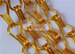 Warna Emas Artikel Chain Link Metal Mesh Curtain 2.0mm Untuk Pembatas Ruangan Dan Ruang