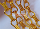 Warna Emas Artikel Chain Link Metal Mesh Curtain 2.0mm Untuk Pembatas Ruangan Dan Ruang