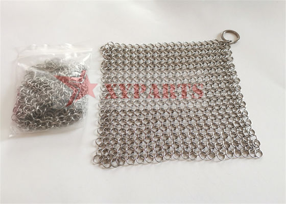 SUS316 Rings Chainmail Cast Iron Pan Scrubber Food Grade