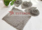 Dapur Cast Iron Cleaner Dilas Stainless Steel Pot Sikat Rantai Mail Scrubber