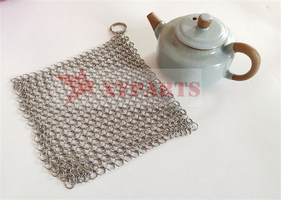 SUS316 Rings Chainmail Cast Iron Pan Scrubber Food Grade