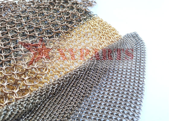 Instalasi Mudah Welded Wire Ring Mesh Untuk Dinding Tirai Dekoratif