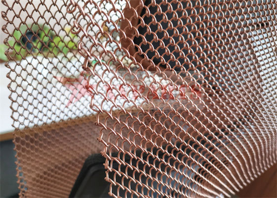Hanging Woven Wire Mesh Shower Curtain Aluminium Coil