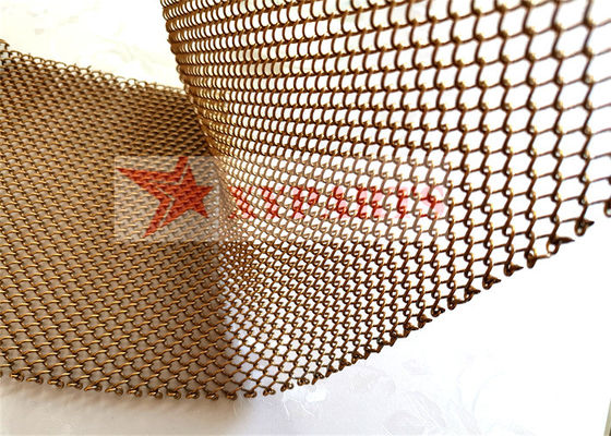 Hanging Woven Wire Mesh Shower Curtain Aluminium Coil