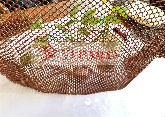 Hanging Woven Wire Mesh Shower Curtain Aluminium Coil