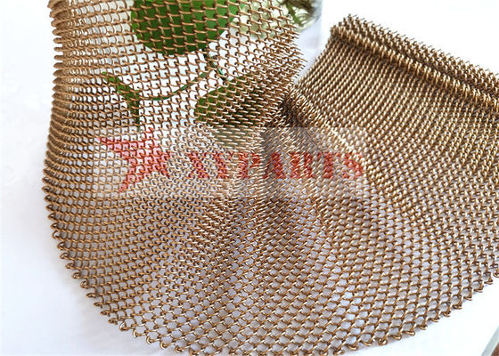 Hanging Woven Wire Mesh Shower Curtain Aluminium Coil