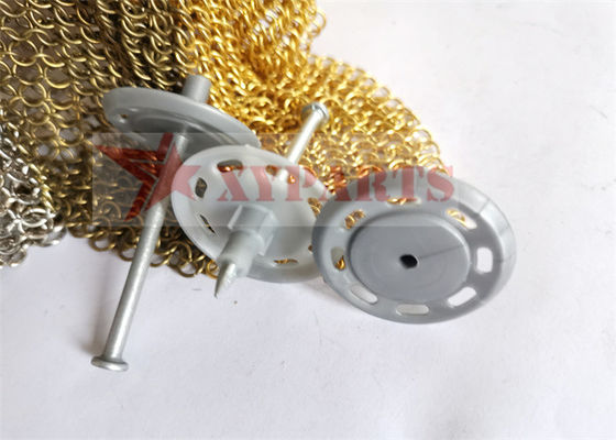 Shooting Nail Pre Mounted Plastic Isolasi Washer 35 Mm