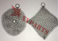 Food Grade Chain Mail Cast Iron Wajan Cleaner Woven Dengan Cincin 1.2mmx10mm