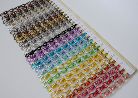 Warna Hitam Aluminium Chain Link Mesh seni dinding logam