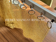 Warna Emas Wm Seri Chainmail Ring Mesh Tirai Untuk Desain Arsitektur