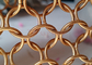 Warna Emas Stainless Steel Dekoratif Cincin Mesh Tirai Untuk Desain Arsitektur